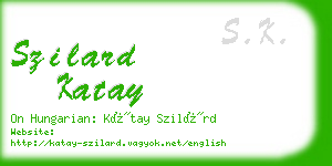 szilard katay business card